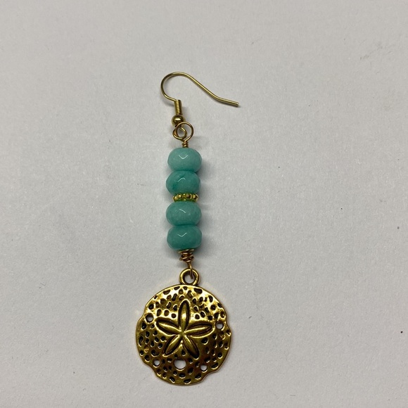 Aqua Agate Charm Earrings - Picture 2 of 2